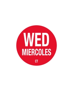 Wed/Mie Day Label | 3/4" Circle Cold Temp | 1000/Roll