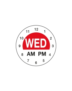 Wednesday Clock Dot | 3/4" Circle Cold Temp | 2000/Roll
