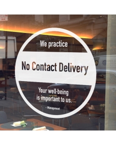 24" No Contact Delivery Window Cling | Print on Demand