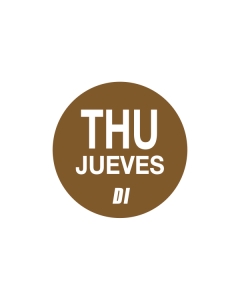 Thu/Juev Solid Dot Label | 3/4" Circle Dissolve It | 1000/Roll