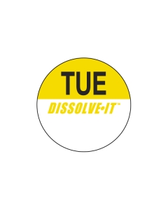 Tue Half Dot Label | 3/4" Circle Dissolve It | 1000/Roll