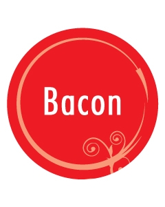Bacon Red Deli Label | 1" Circle | 1000/Roll