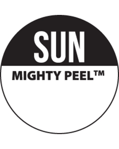 Sun Half Dot Day Label | 3/4" Mighty Peel | 1000/Roll