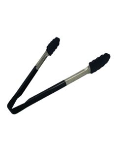 Black 12" Silicone Tip tongs w/ PVC Handle