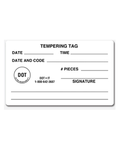 Tempering Tag | 3"X5" | 25/Pack