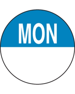 Monday Half Dot Label | 3/4" Circle Ultra Removable | 1000/Roll