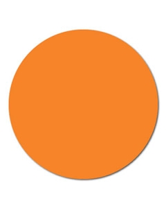 Orange Solid Label | 2" Circle Ultra Removable | 1000/Roll