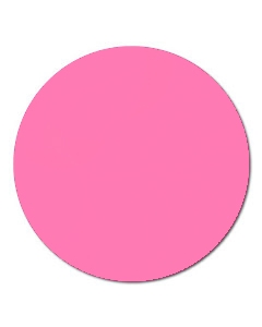 Pink Solid Label | 3" Circle Ultra Removable | 500/Roll