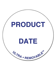 Product Date Label | 2" Circle Ultra Removable | 1000/Roll
