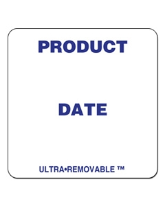 Product Date Label | 2"X2" Ultra Removable | 500/Roll