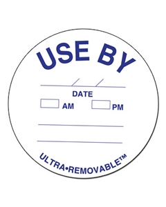 Use-By Label | 2" Circle Ultra Removable | 1000/Roll